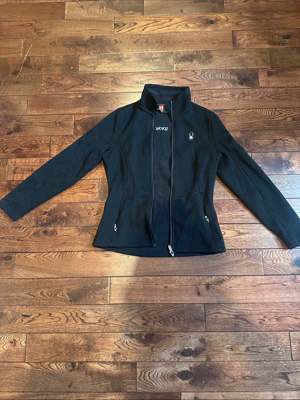 Spyder Black Full-Zip Fleece Jacket with Logo